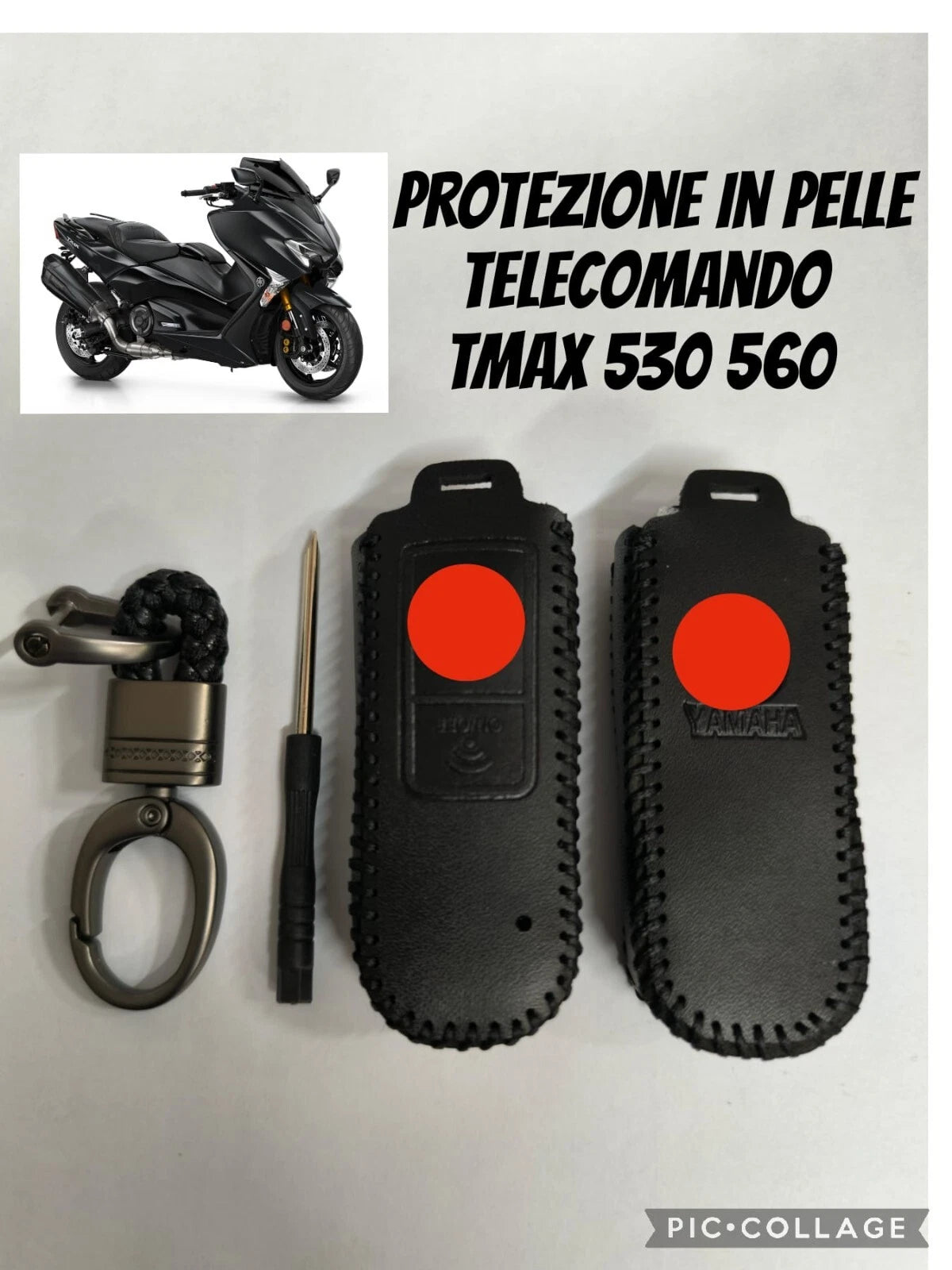 COVER PROTEZIONE PELLE TELECOMANDO KEYLESS TMAX T-MAX 530