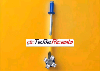 200 Rivetti targa europea blu- bianchi 4,8x12