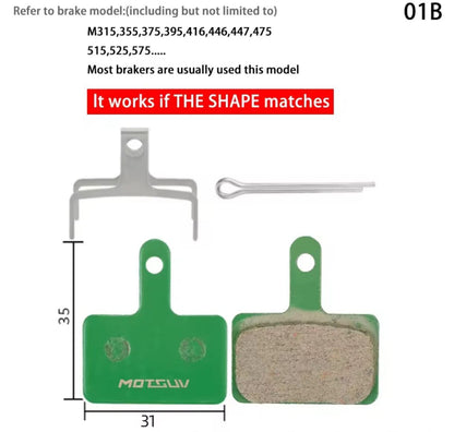 1 COPPIA PASTIGLIE FAT BIKE BICI ELETTRICA PER PINZA SHIMANO