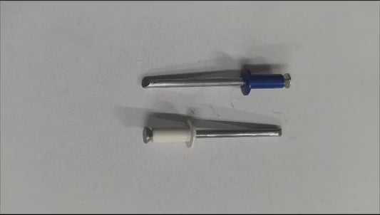 100 rivetti targa auto camper camion 50 colore blu 50 colore bianco 4,8x12