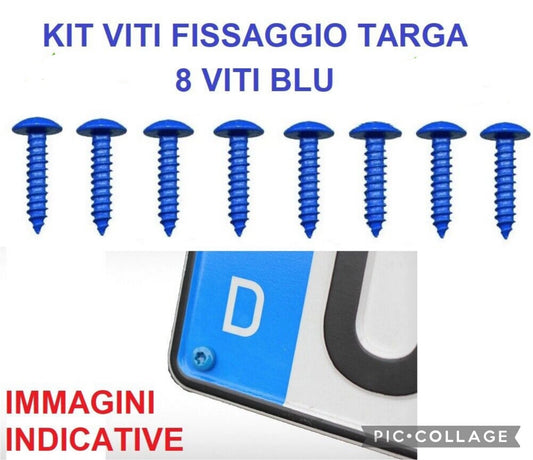 8 VITI BLU PER TARGA AUTO CAMION CAMPER 4,2X25 MM AUTO CAMPER SUV CAMION UTILITARIA